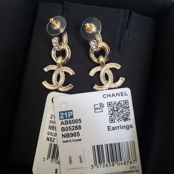 Chanel  golden/crystal 2021 costume earrings - Picture 10 of 15